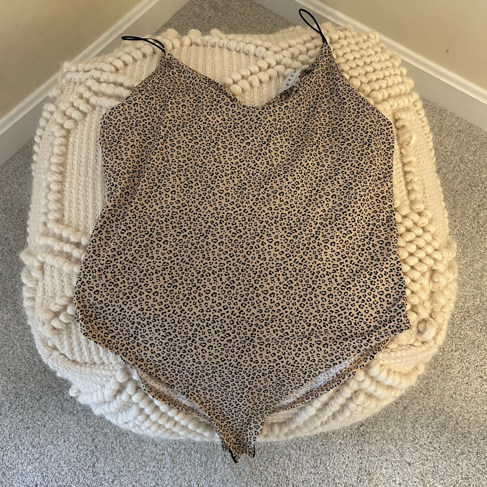 Gaze Tan Leopard Print Bodysuit